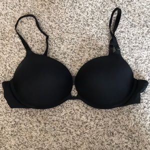 Padded black bra
